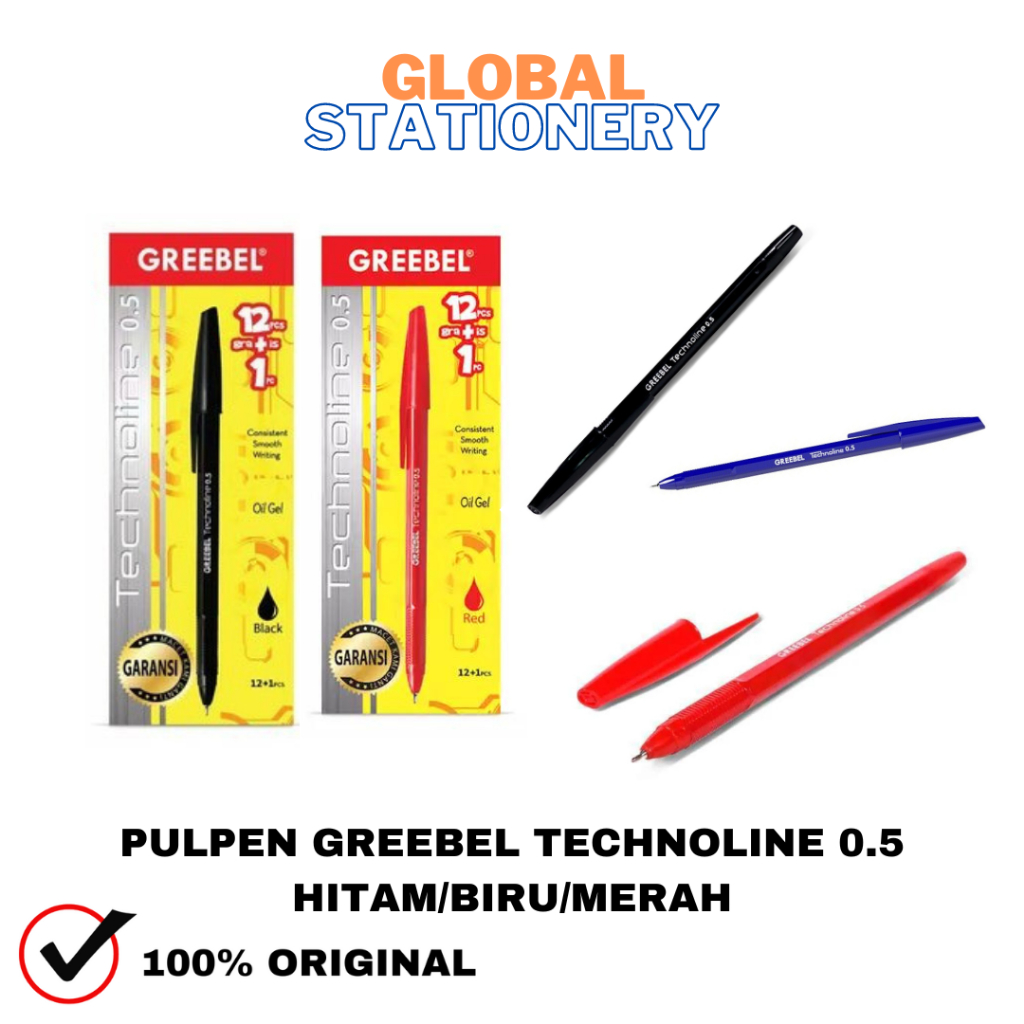 

PULPEN GREEBEL TECHNOLINE 0.5 - HITAM - MERAH - BIRU