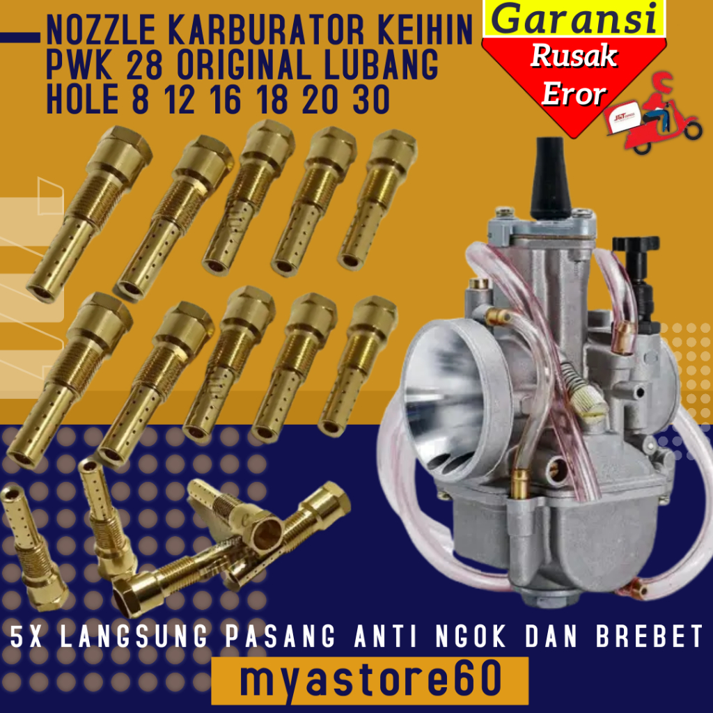 Nozel Nozzel Nozle Karburator Karbu Carburator Carbu Karbulator PWK 28 Keihin Sudco Model Panjang Ba