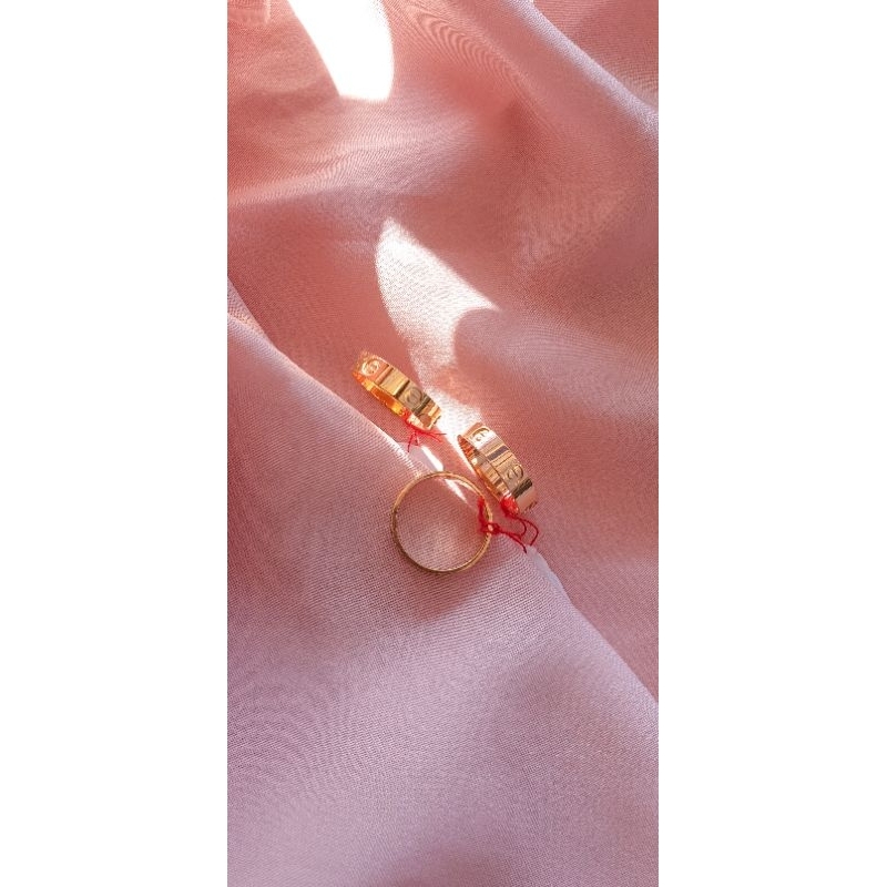 Cincin fashion emas asli kadar 375 8k