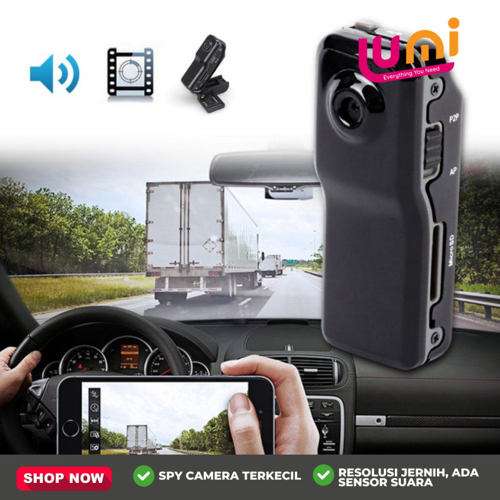 Kamera Mini MD80 Spy Kamera Pengintai Digital - Video Foto Voice Recorder Thumb Action - Mini DV DVR