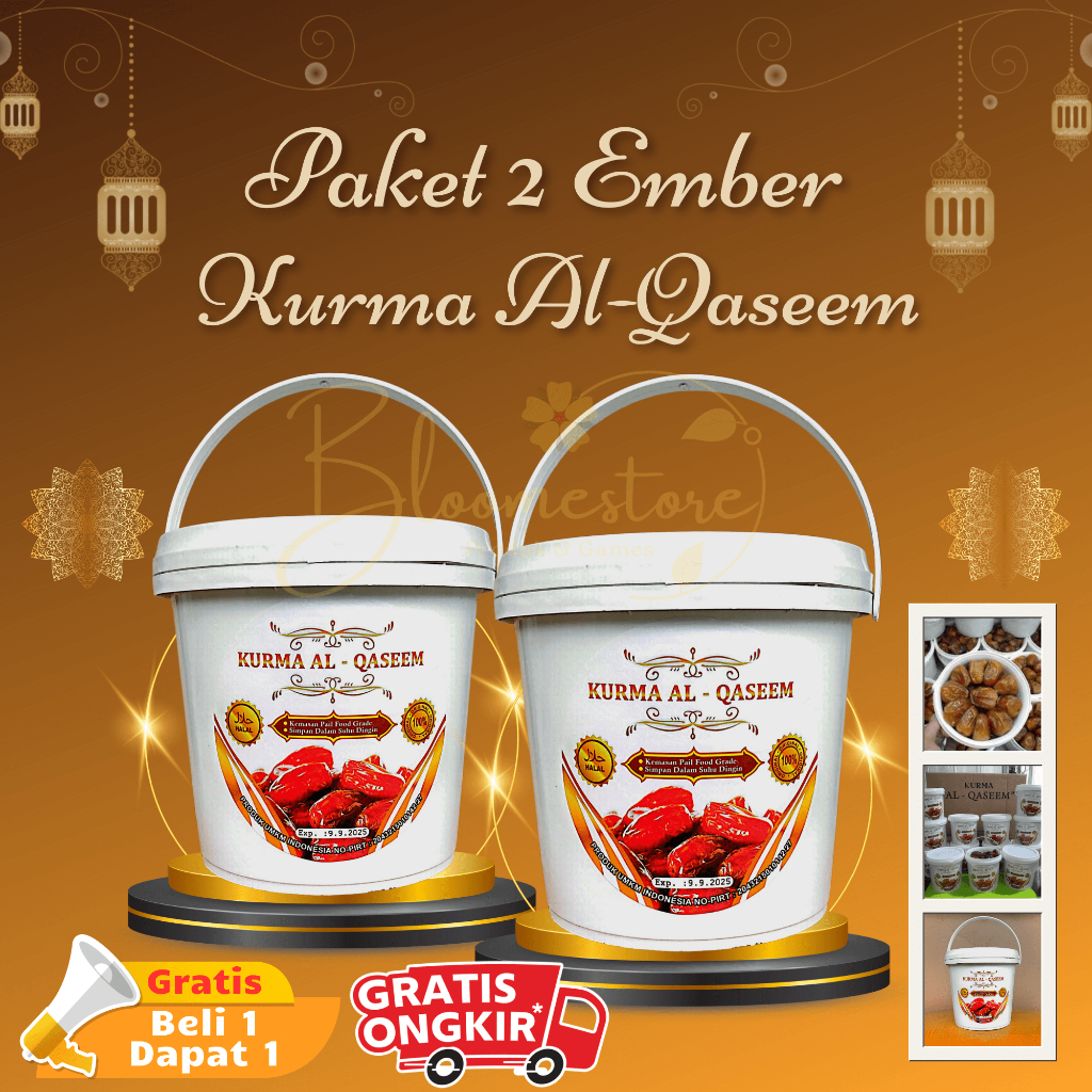 

{ PAKET HEMAT } 2 Ember kurma Al Qaseem Premium | Al Qassim Kurma Ember