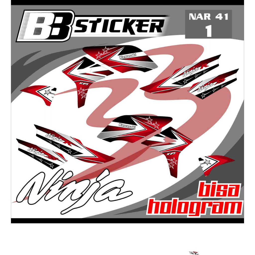 STRIPING PREMIUM Kawasaki Ninja R Ninja SS BISA HOLOGRAM List Sticker Variasi Nar 41
