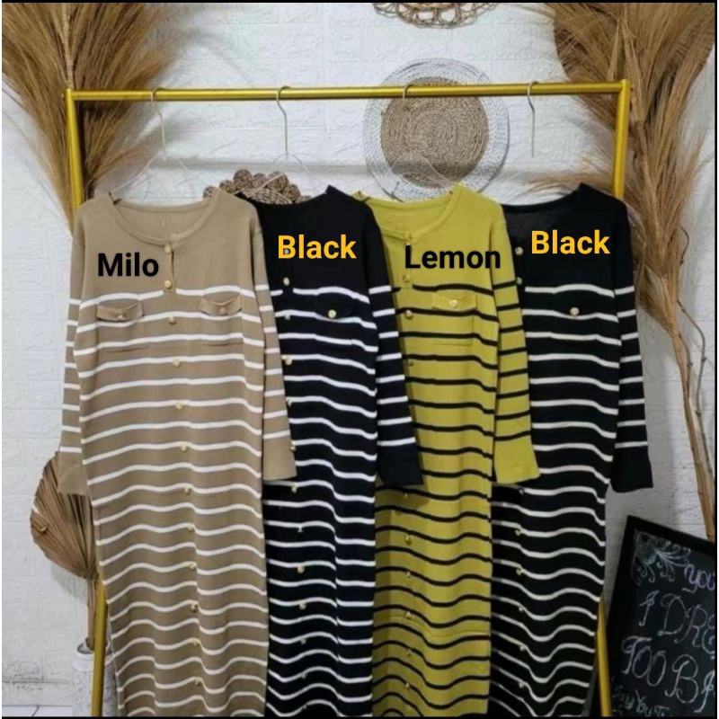 GAMIS KANCING RAJUT BANGKOK IMPORT BAHAN FULL RAJUT PREMIUM