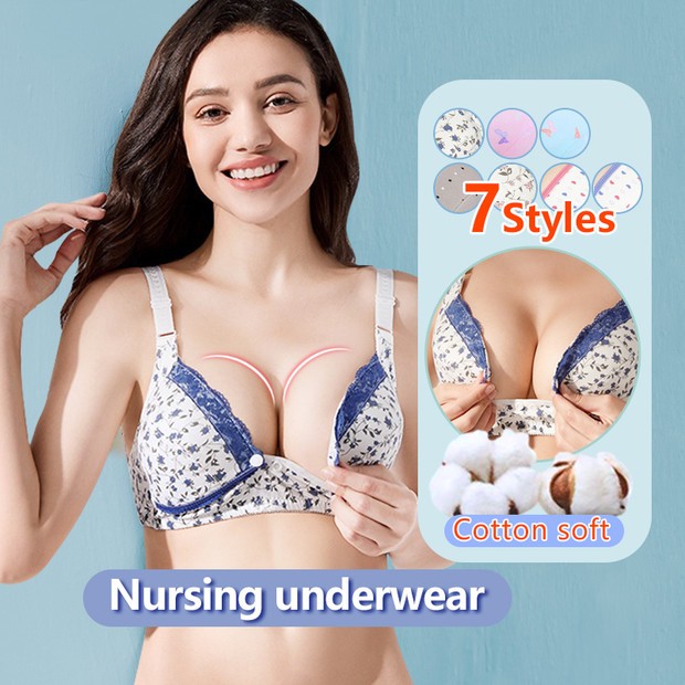 Cup B-C Bra Menyusui Tanpa Busa Tanpa Kawat Bh Menyusui Jumbo Wanita Bra Kancing Depan Murah Nursing