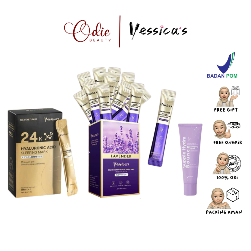1PCS YESSICA SLEEPING MASK 24K YESSICA’S SLEEPING MASK LAVENDER