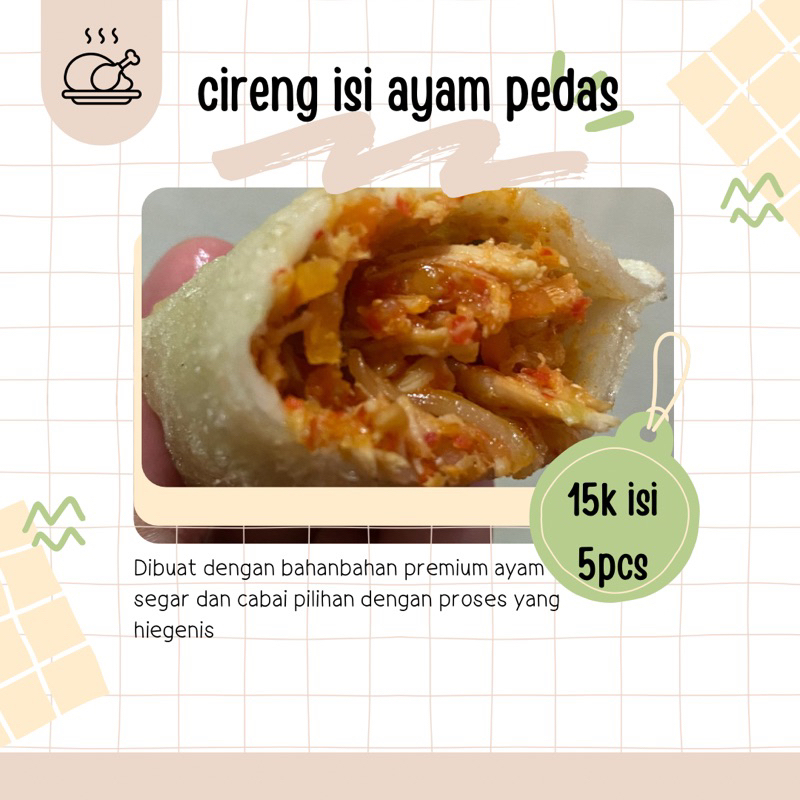 

CIRENG ISI AYAM PEDAS SAYUR JUMBO