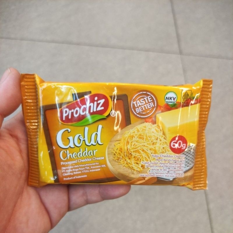 

PROCHIZ GOLD CHEDDAR (KEJU CHEDDAR OLAHAN) 60GR