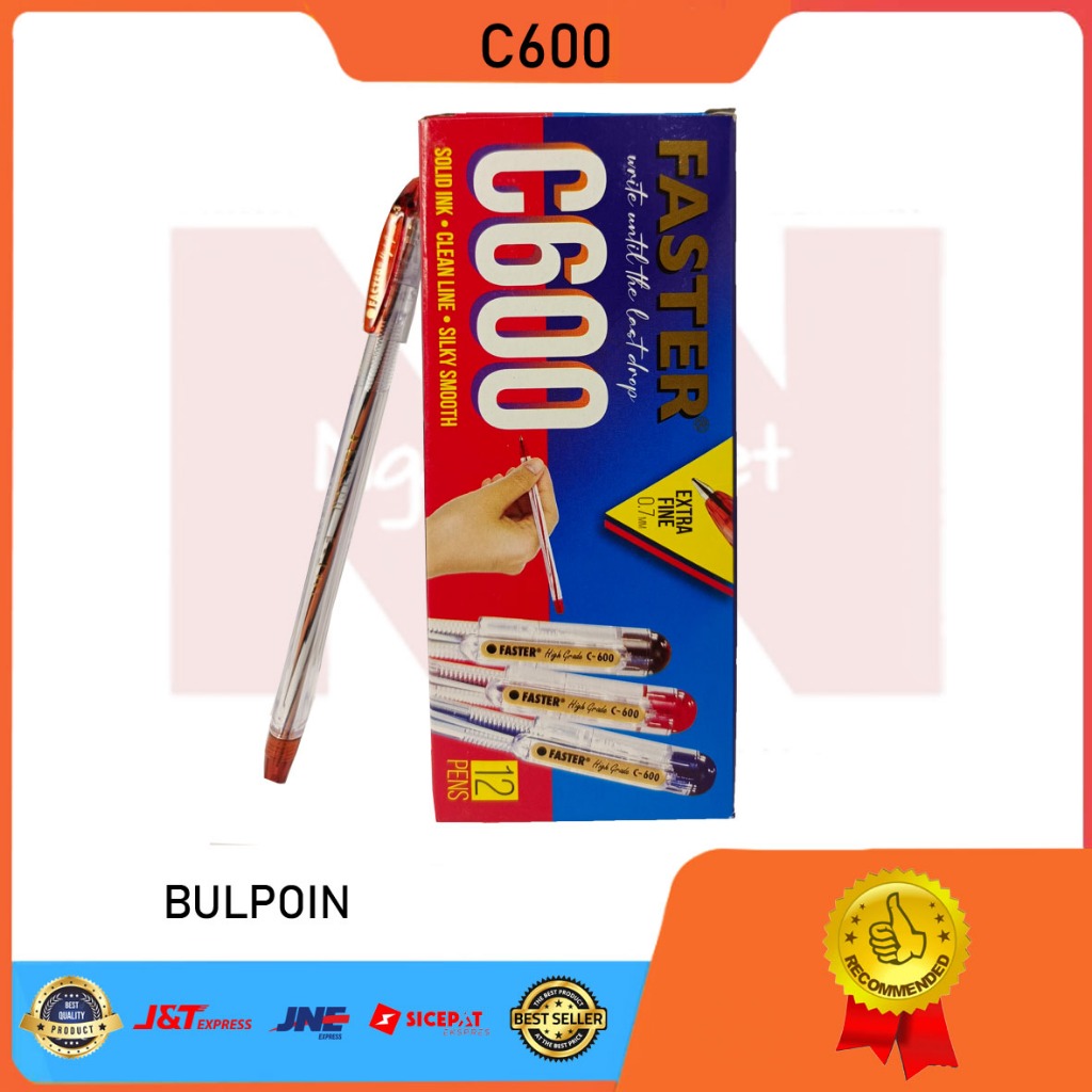 

BOLPOIN FASTER C600 BULPEN PULPEN PENA BALPOINT STATIONARY STATIONERY ALAT TULIS SEKOLAH KANTOR ATK MURAH