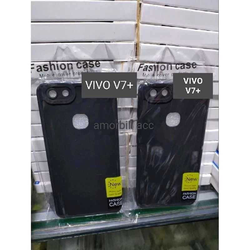 CASE DOVE PRO CAMERA SILIKON VIVO V7 / V7 PLUS FULL BLACK