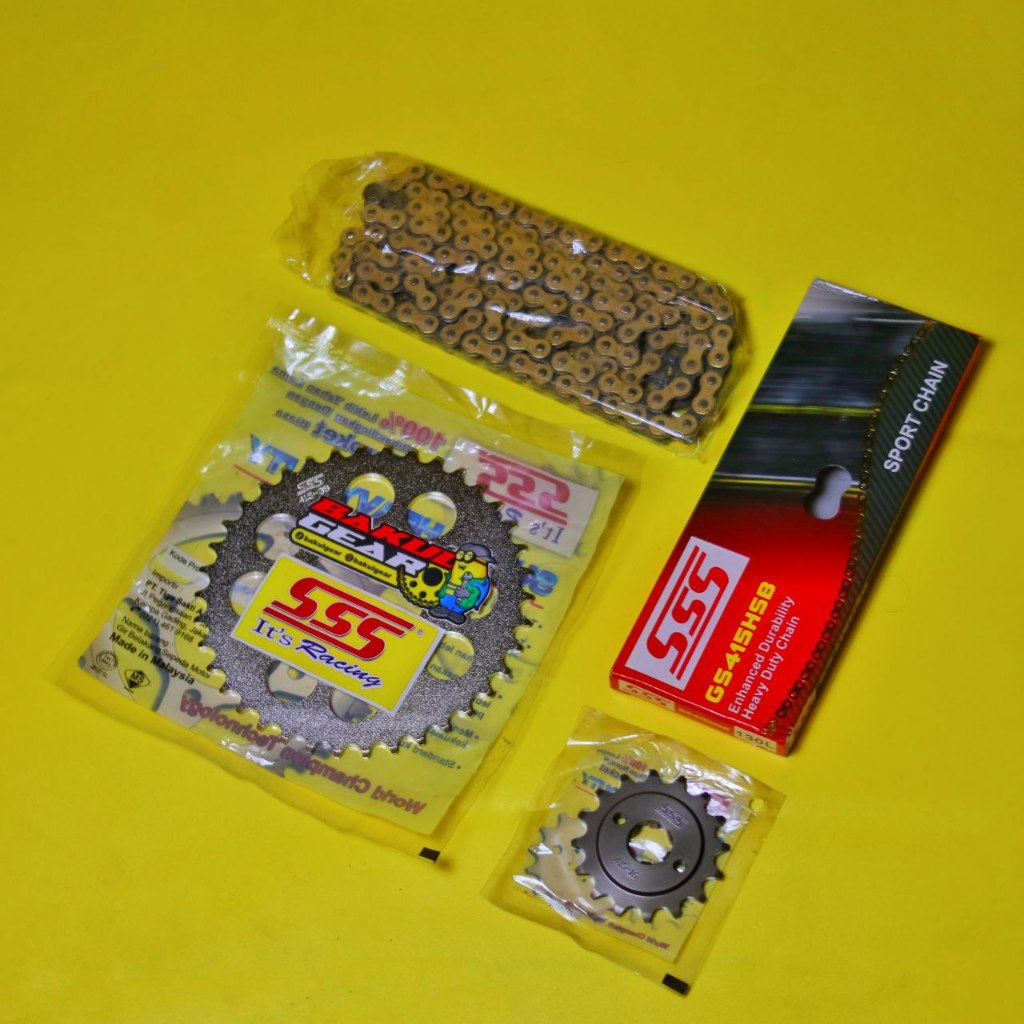 Gear Set SSS MX King Vixion New Vixion Old Xabre R15 V2 Old Rantai ukuran 428 415