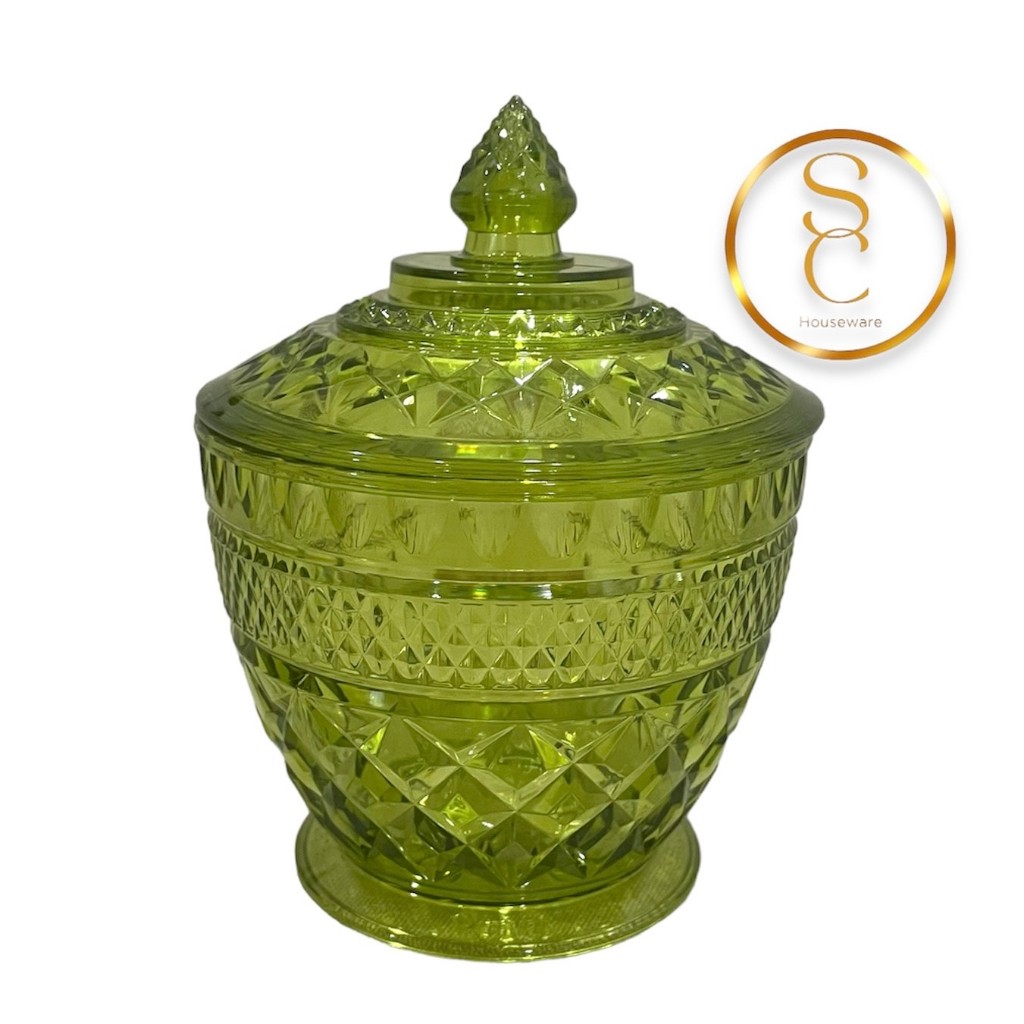 [ DISKON VOUCHER s/d 80% LIVE XTRA ] Toples Lebaran Estetik Shafa Crystal 680 ml | Stoples Kubah Kue