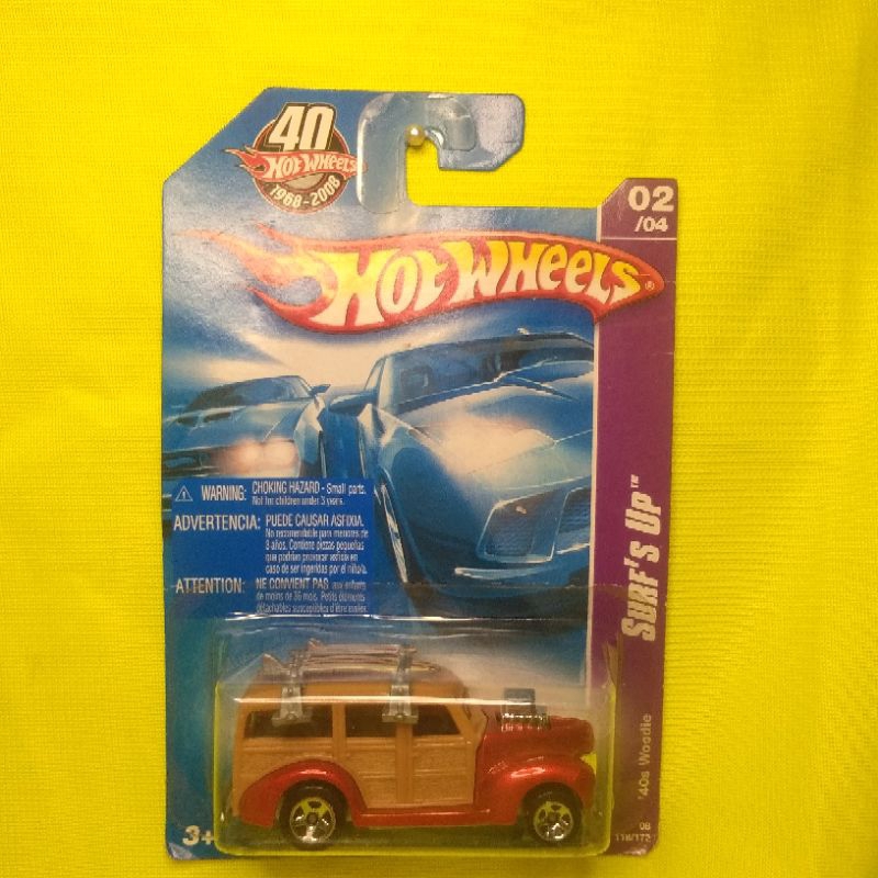 hot wheels hw surf up 40's woodie 2008 (A232)