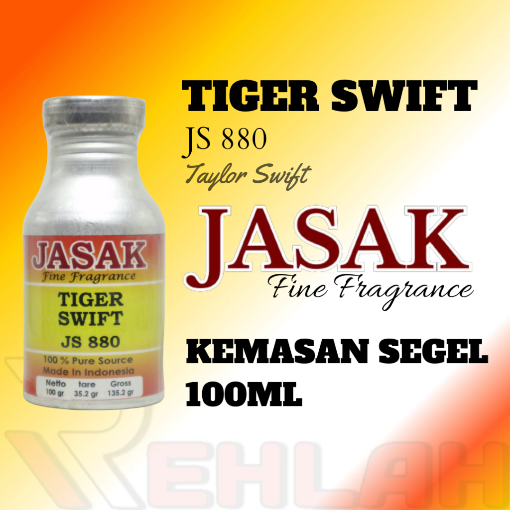 TIGER SWIFT  880 BY JASAK BIBIT PARFUM MURNI KEMASAN SEGEL ALUMUNIUM 100GR