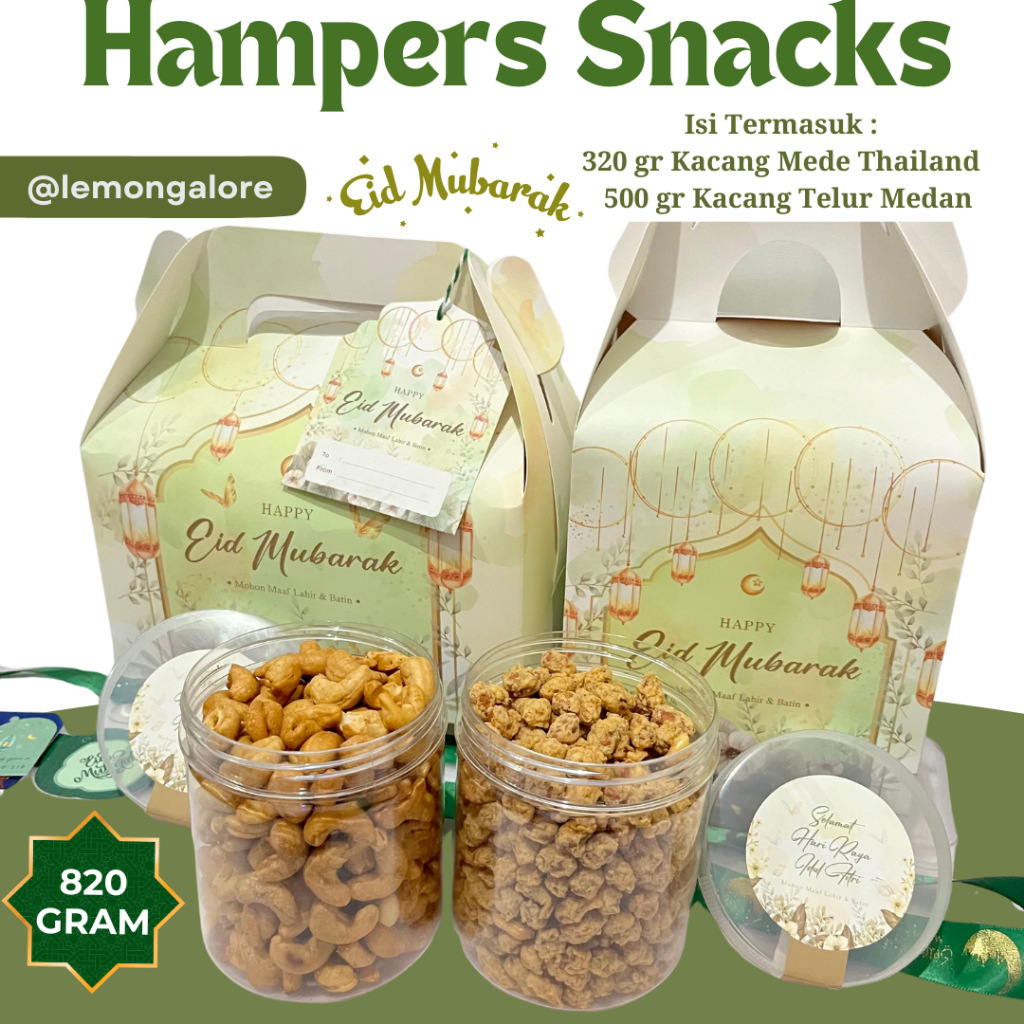 

Hampers Bundle Kacang Premium Lebaran - Snack Choco Premium Idul Fitri