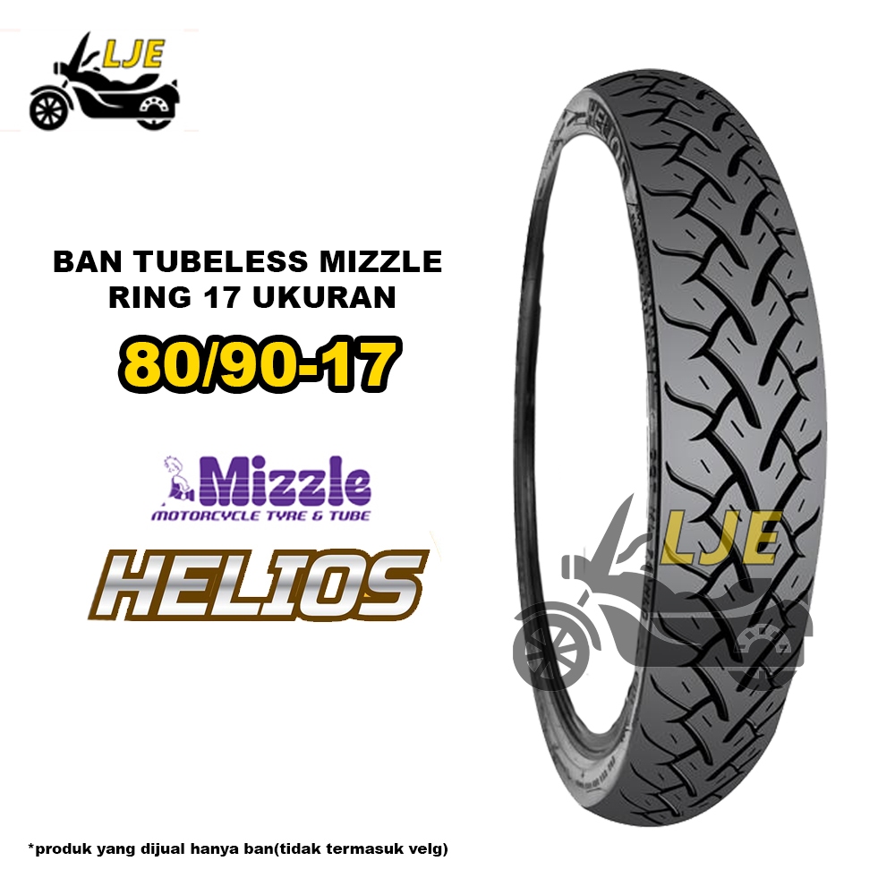 Ban Tubeless 80/90-17 Mizzle Helios Ring 17 - Ban Motor Tubeless (semi kotak)