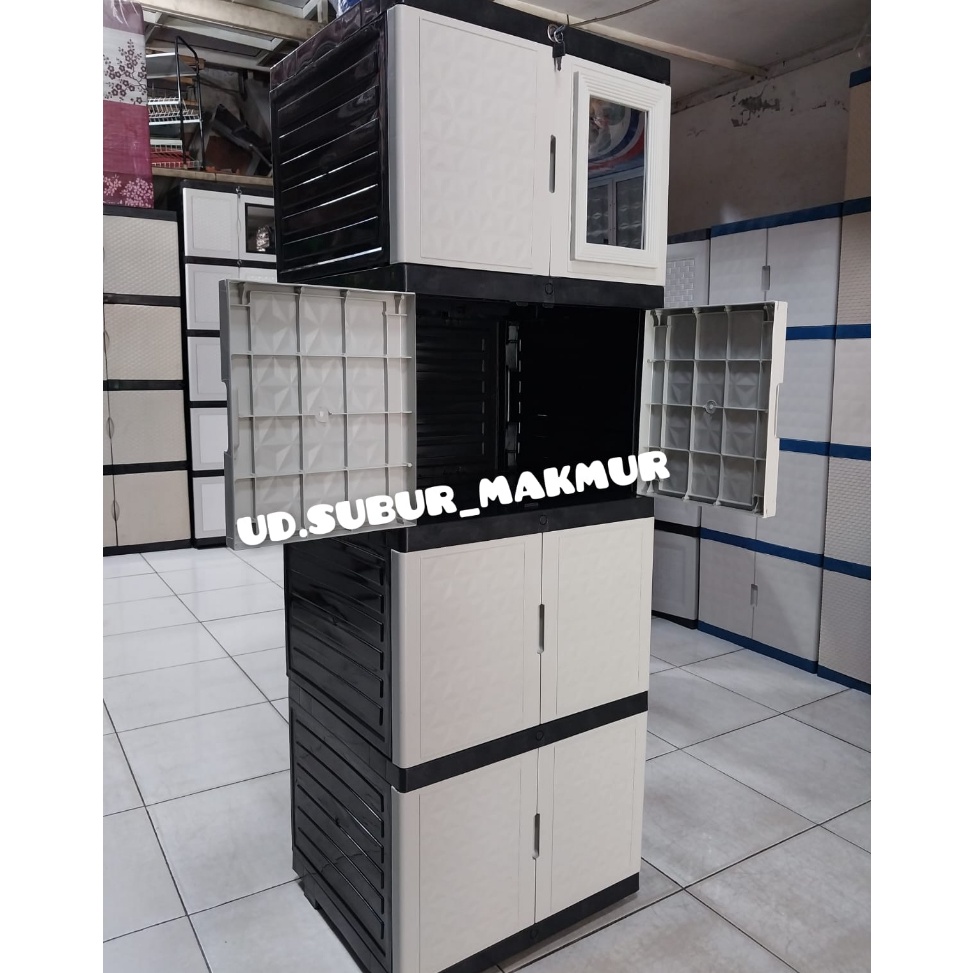 Suplier1 Lemari plastik  lemari pakaian plastik  lemari pintu susun 4 ori