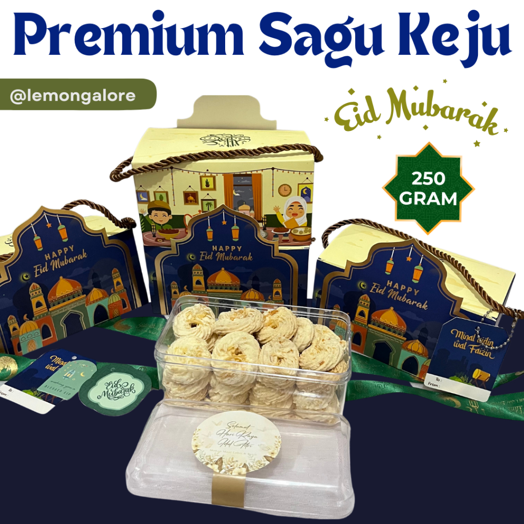 

Hampers Kue Kering Premium Blue Lebaran -Idulfitri Cookies - Sagu Keju