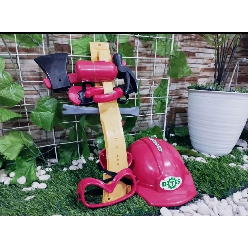 Mainan set tools helm damkar anak edukasi - mainan set helm damkar