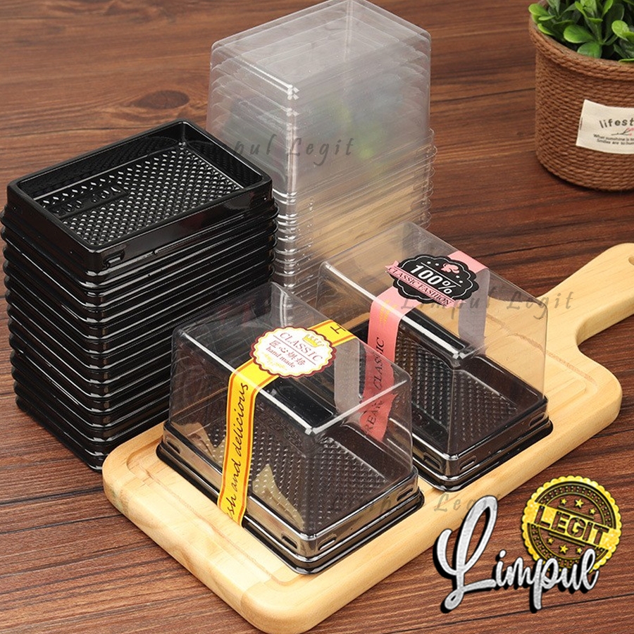 Mika PANJANG Korean Tray Cake Box Dus Mika Mini Cake Tray Mika Slice