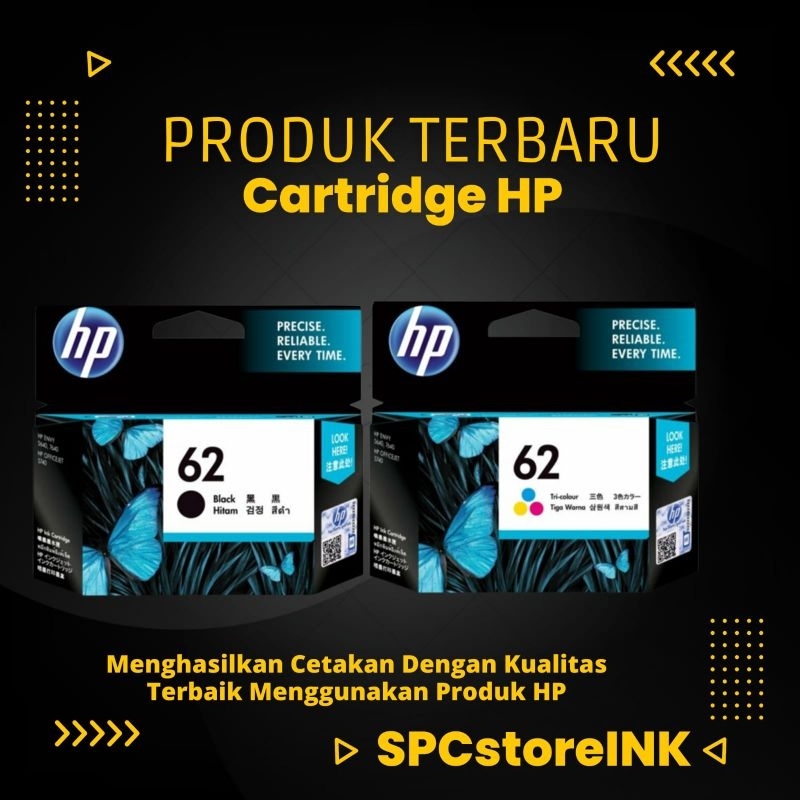 Tinta Hp 62 Black + Colour Ink Cartridge Original