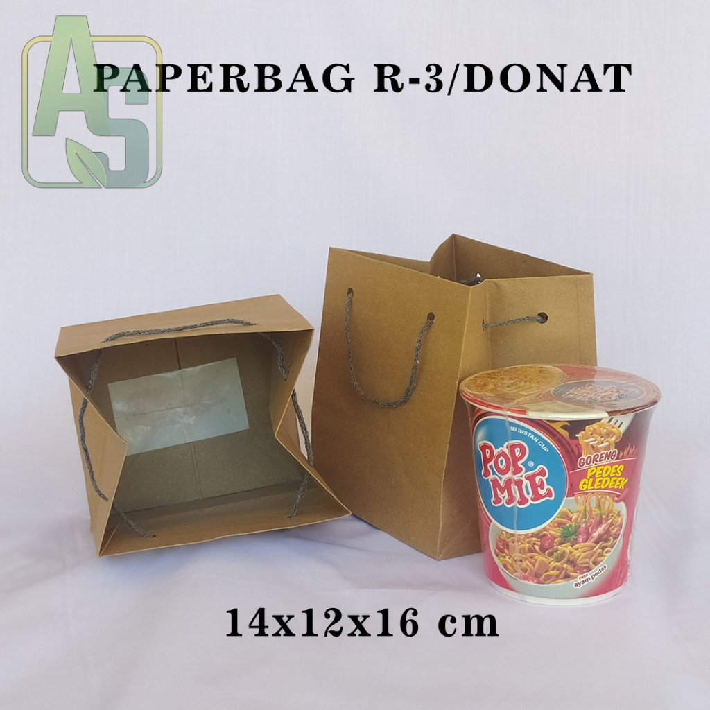 

PAPERBAG R-3 / DONAT COKELAT POLOS UKURAN P14 x L12 x T16 CM