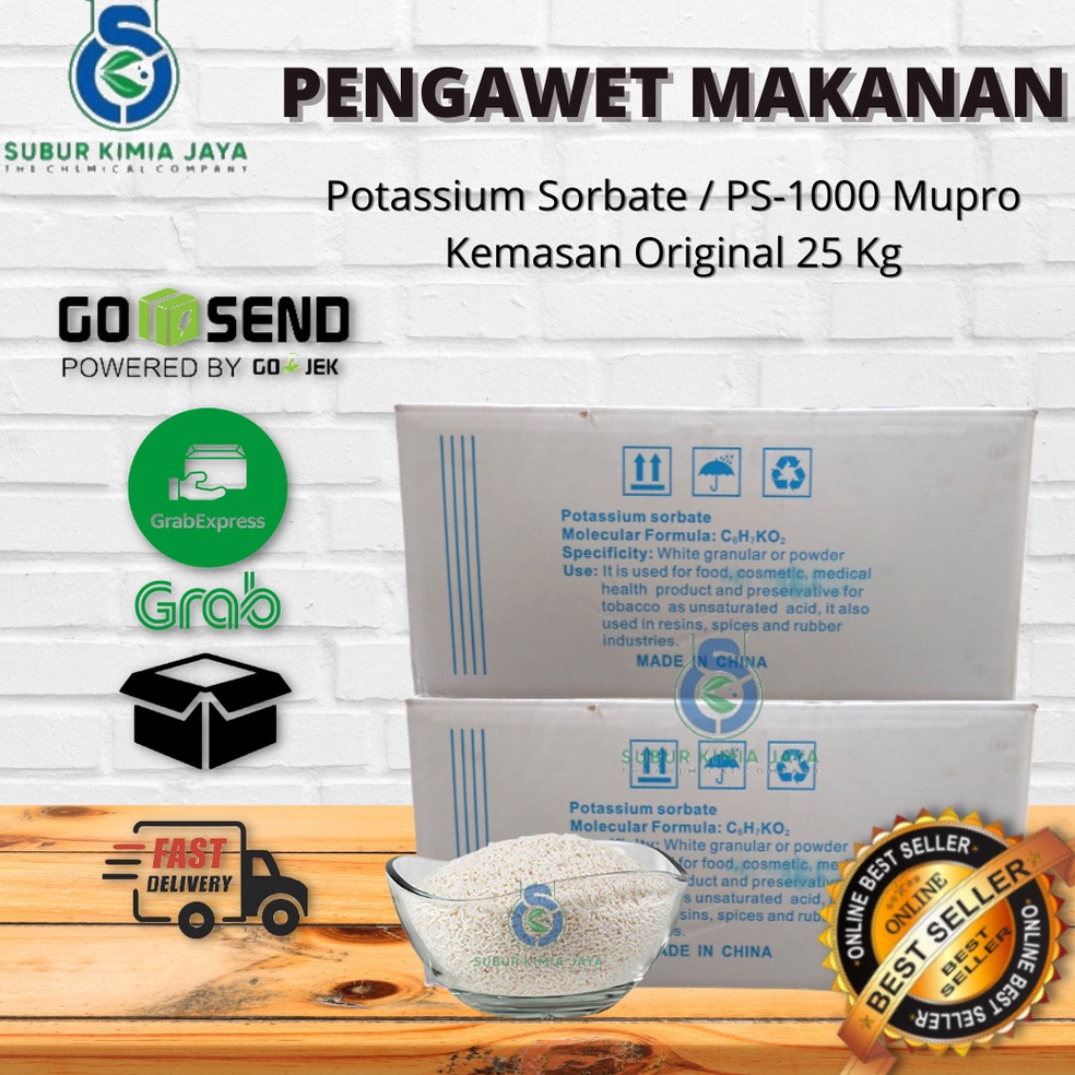 

YVQ654 Ready Stok Potassium Sorbate Kalium Sorbate MUPRO Pengawet Makanan Pengawet Minuman 1 DUS KHUSUS KURIR INSTANT