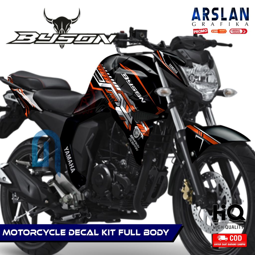Decal BYSON FI Full Body Simpel Stiker Motor BYSON FI Aksesoris Set Stiker List Variasi Keren HITECH