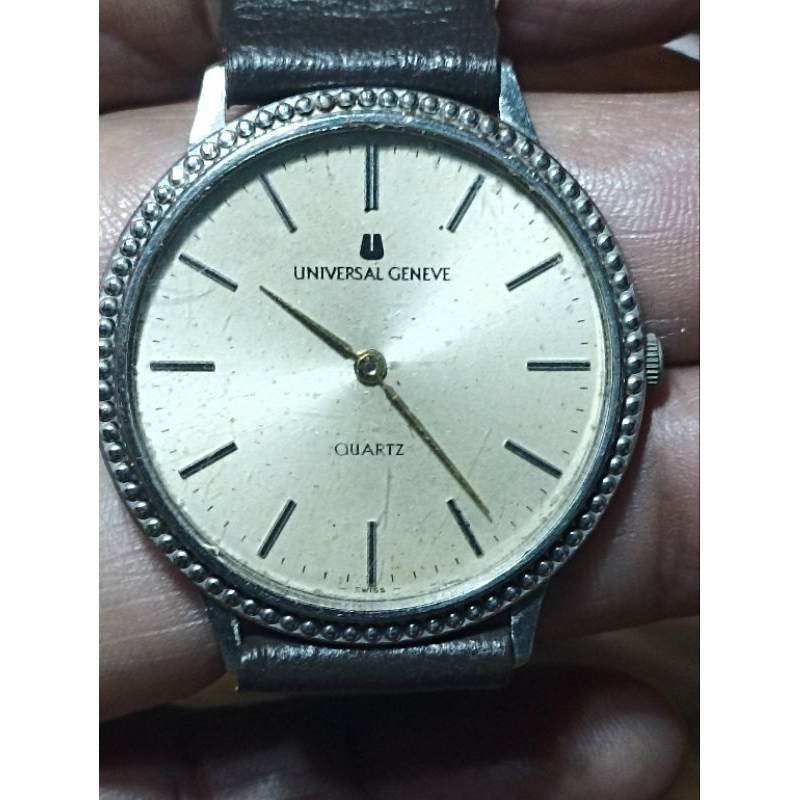 Jam Pria Wanita Quartz NET72533 Universal Geneve Vintage