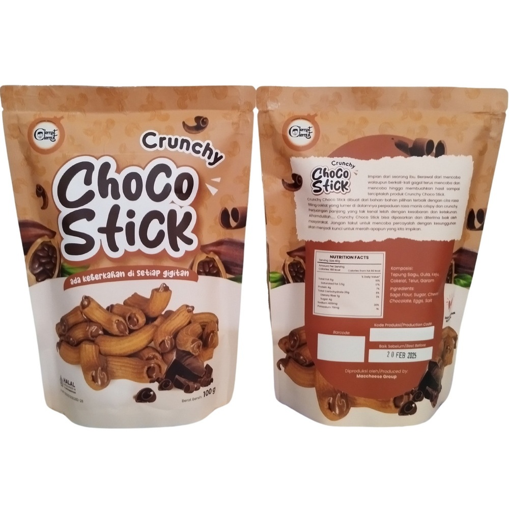 

2Xbtygneal Sakha Snack ) Choco Stick Coklat Lumer 100Gr Keripik Macaroni Stick Cokelat Premium Snack