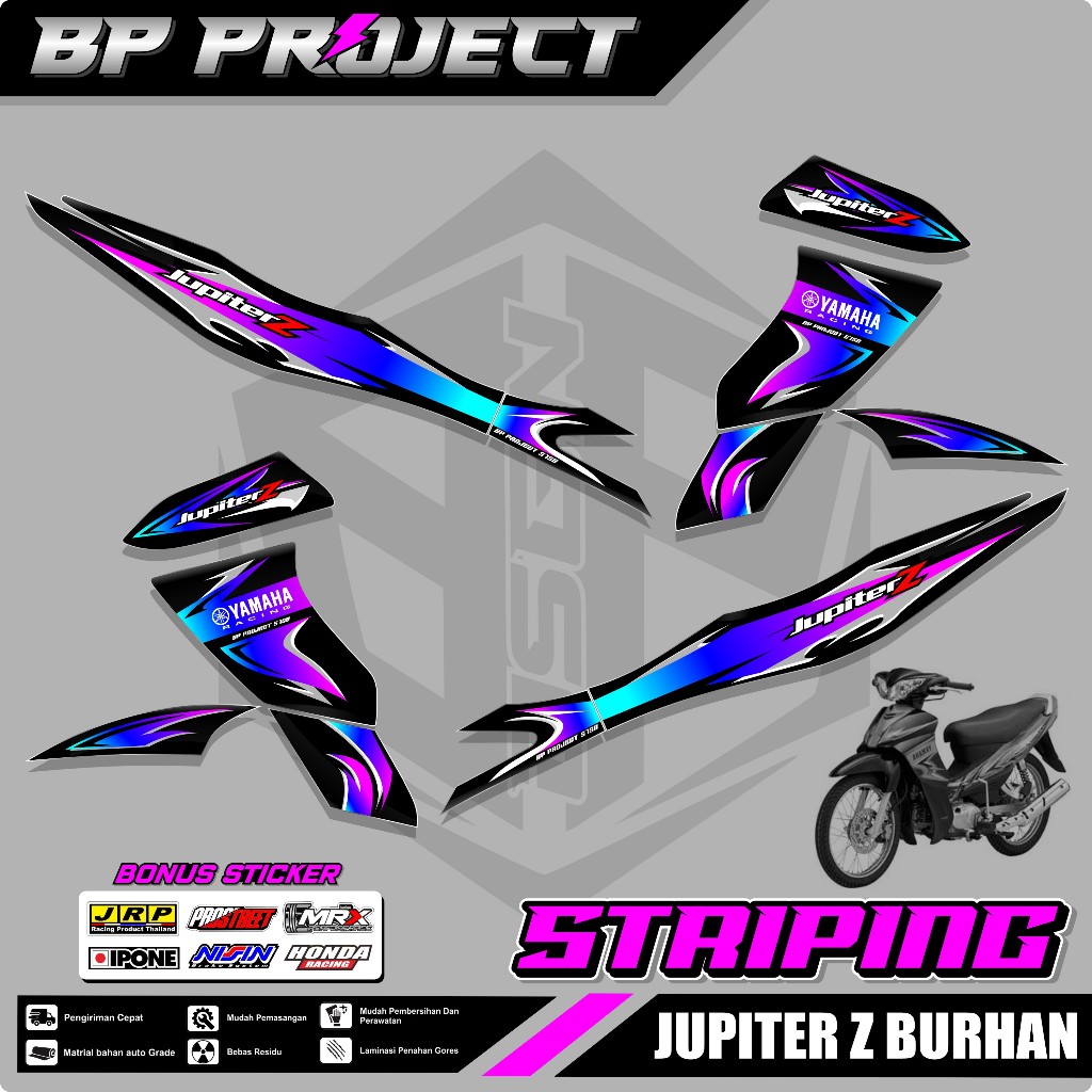 STICKER STRIPING JUPITER Z LAMA BURHAN - STICKER MOTOR LIST VARIASI MOTOR YAMAHA JUPITER Z BURHAN