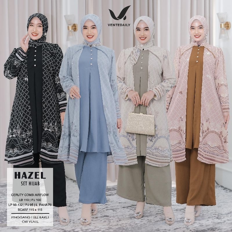 HAZEL ONE SET VENTE/STYLE LEBARAN 2024 CEWEK