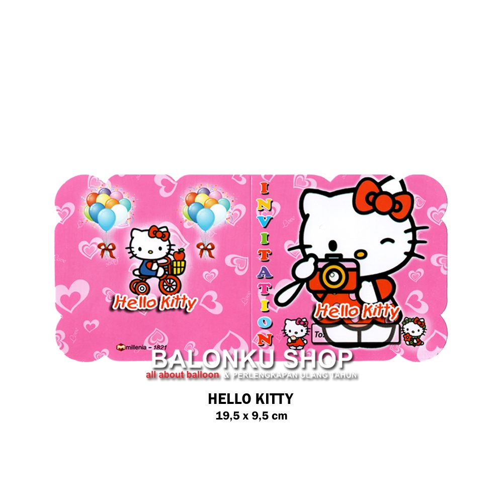 Kartu Undangan Ulang Tahun Hello Kitty / Undangan Hello Kitty
