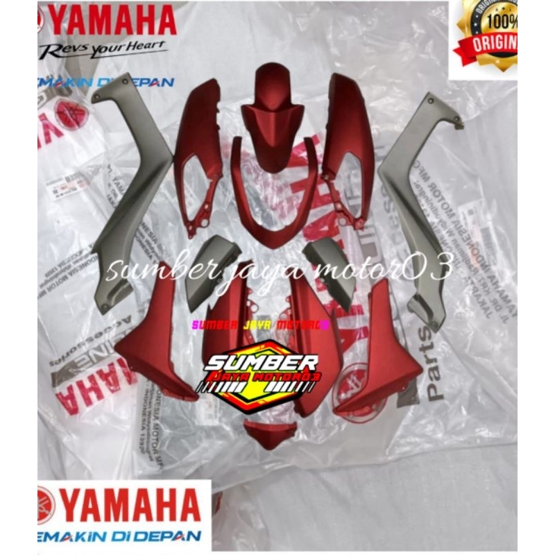Body body halus full set nmax old Merah doff 2DP- original yamaha
