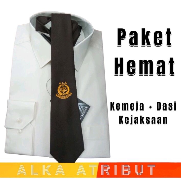 PAKET HEMAT GAMJAK KEMEJA KEJAKSAAN MERK ALISAN + DASI KEJAKSAAN