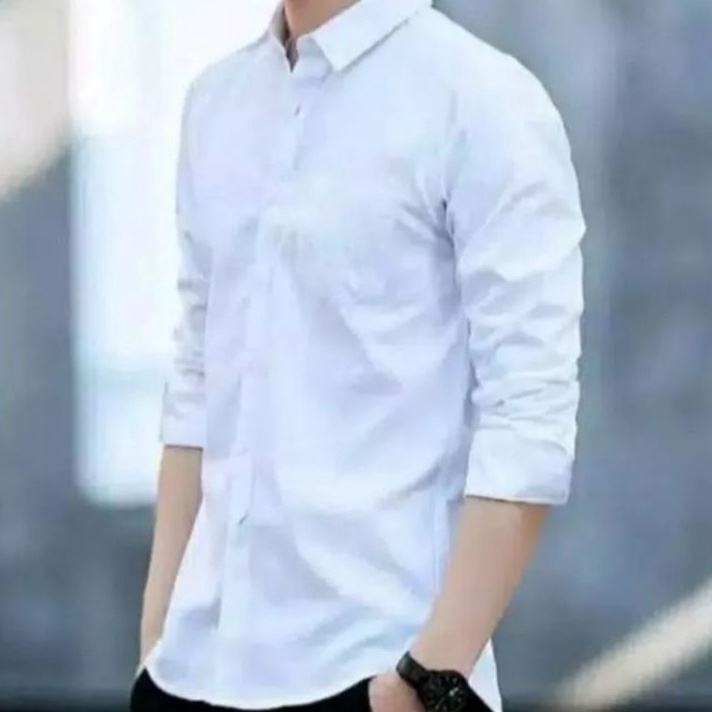 Star Seller PROMO COD PUTIH KANCING PUTIH Kemeja Pria Lengan Panjang Sage Green Soft Green Hitam Abu