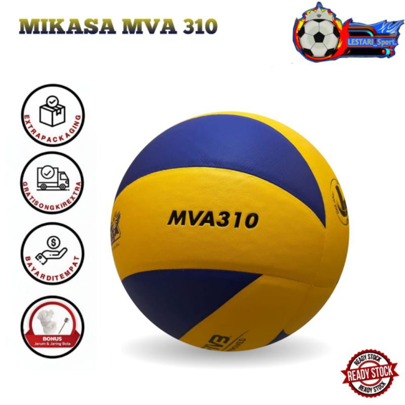 MIKASA Bola voli mikasa MVA310 ORIGINAL bola voli mikasa original EXTRA FREE POMPAAN