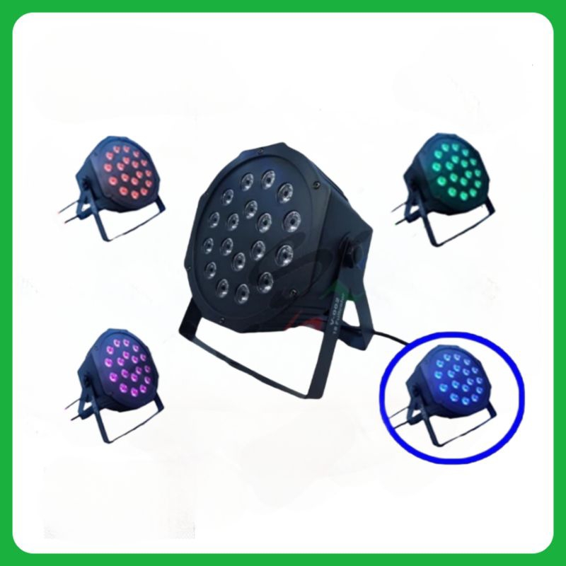 lampu panggung parled par LED 18 mata full colour