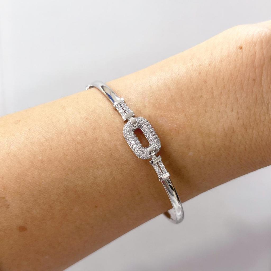 Gelang Emas Putih Kadar 375 (8K) Model Bangle Berat 1 - 10 gram an