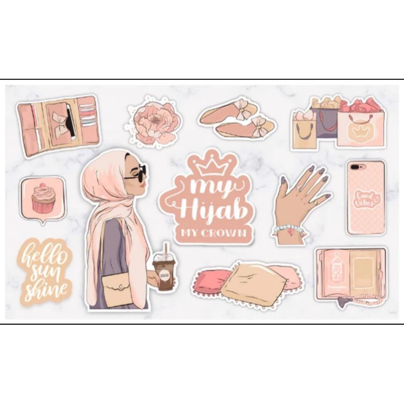 Stiker Glossy Aesthetic Quote