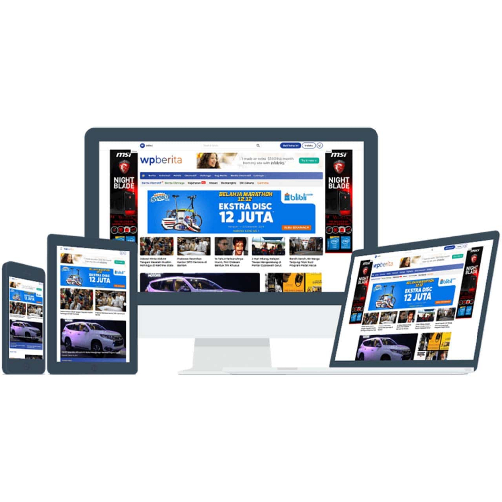 [Versi Lama, No Update] Wpberita Versi Mirip Detik Theme Wordpress untuk Blog dan Berita
