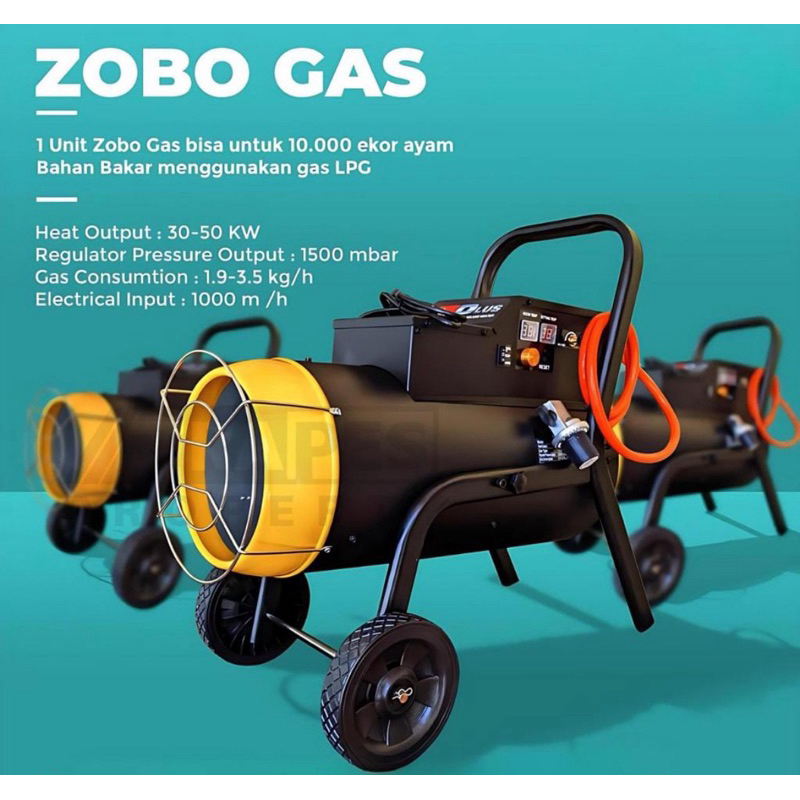 HEATER PEMANAS ZOBO GAS 50KW MAKASSAR