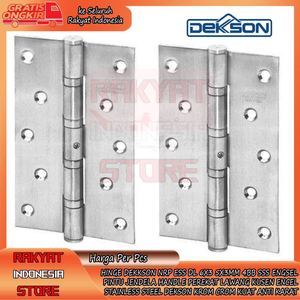 HINGE DEKKSON NRP ESS DL 6X3 5X3MM 4BB SSS ENGSEL PINTU JENDELA HANDLE PEREKAT LAWANG KUSEN ENCEL ST