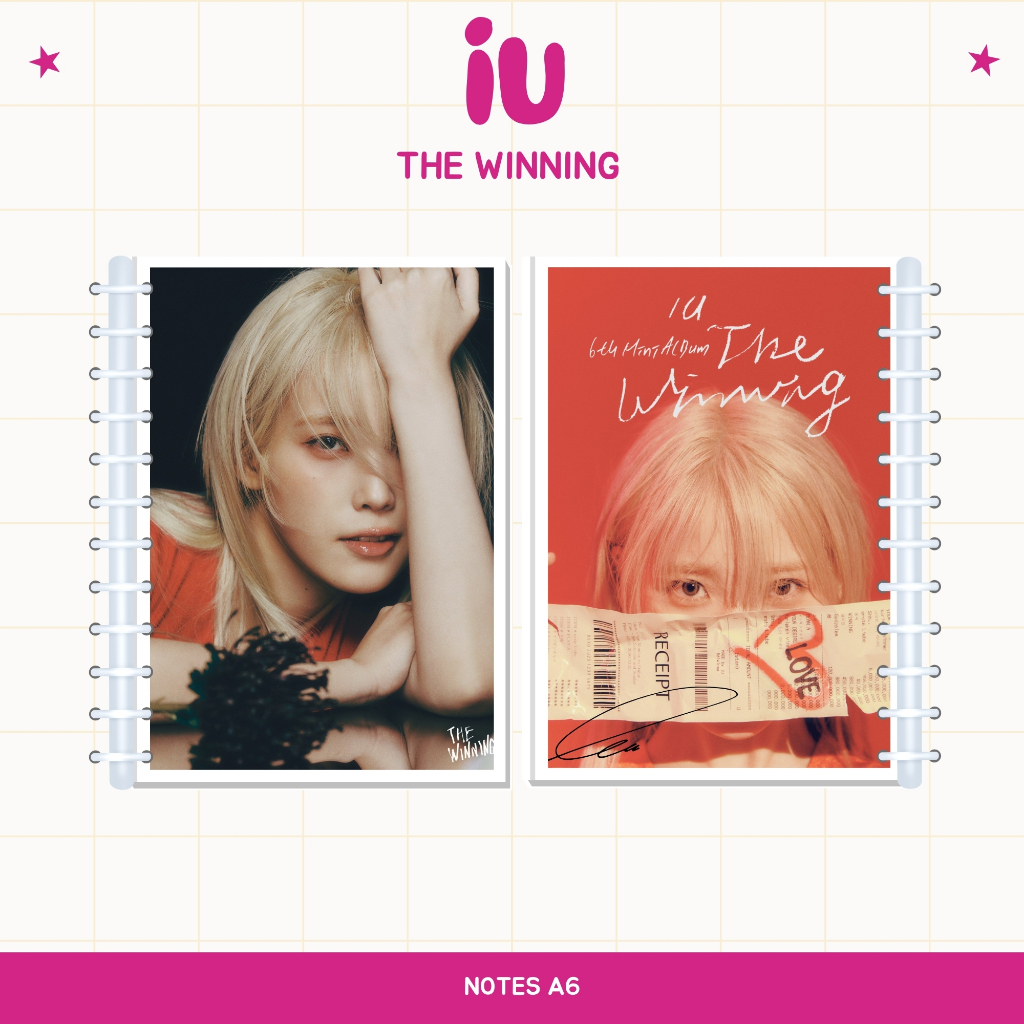 

A6 NOTES IU THE WINNING (ISI 40 HVS + COVER LAMINASI 2 SISI) BUKU NOTE NOTEBOOK TANDA TANGAN TTD KPOP IDOL KOREA PREMIUM MURAH UNOFFICIAL LEE JI EUN JIEUN READY STOCK !