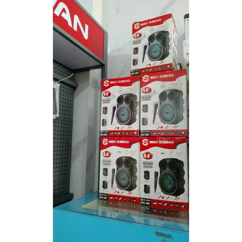 sale cuci gudang speaker bluetooth with mic karaoke kimiso MKC-338