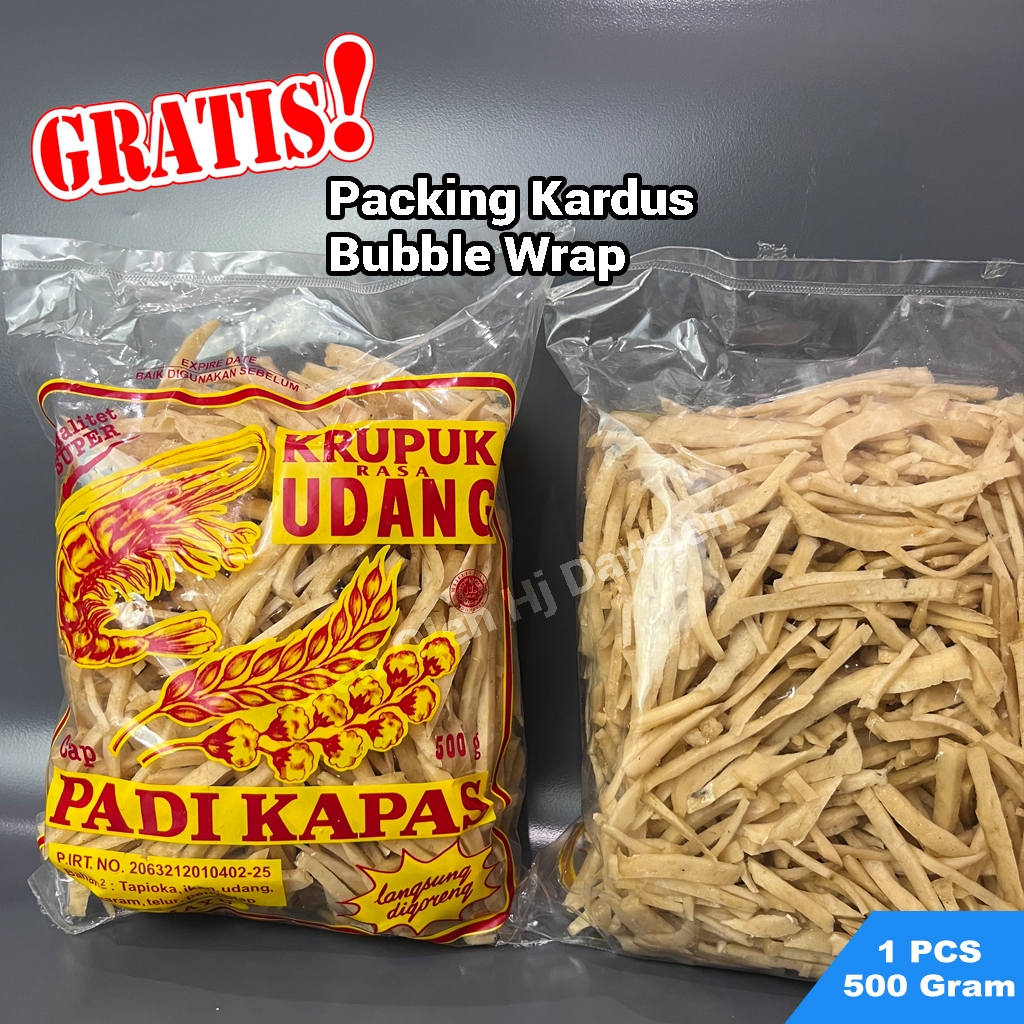 

Kerupuk Udang Padi Kapas Stik Sirihan 500gram khas Indramayu KUALITAS SUPER