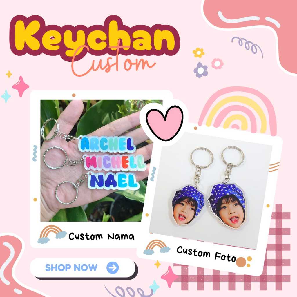 Gantungan Kunci Custom Nama/Foto