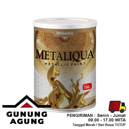 Cat Dekoratif Prada Emas Metaliqua 750 cc - Cat Metalik Emas Silver Cooper