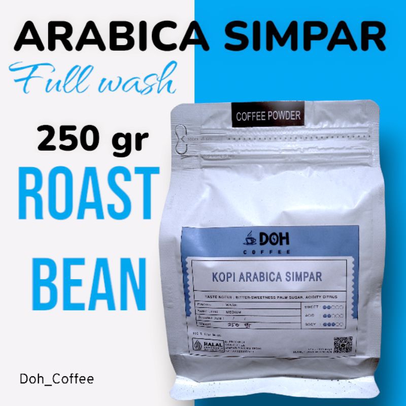 

ARABICA SIMPAR ( FULL WASH ) 250 GR