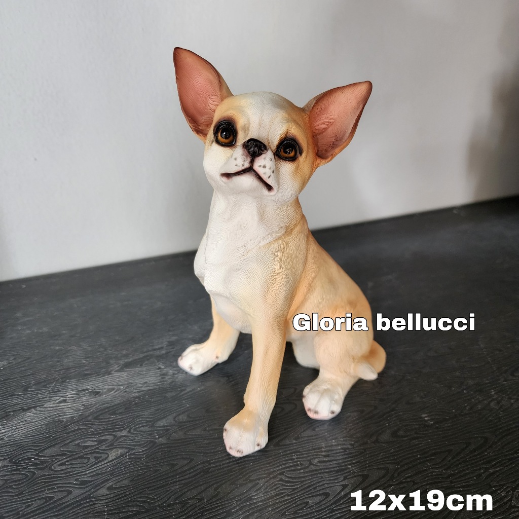 patung pajangan anjing cihuahua besar ciwawa doggy dog
