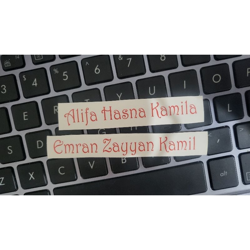 

sticker nama